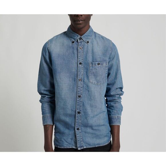 ONE TEASPOON HOMME LIBERTY SHIRT BLUE - Picture 3 of 9